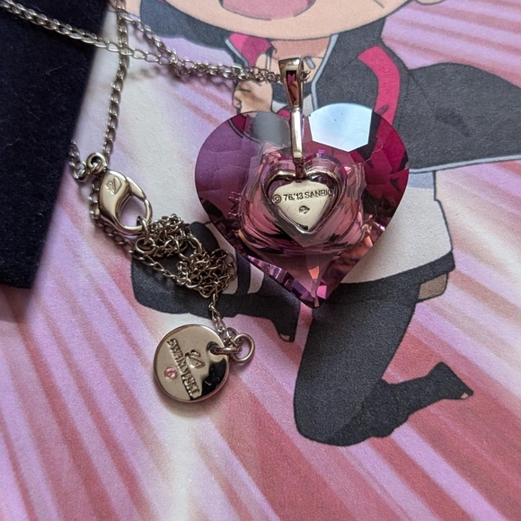 hello kitty x swarovski necklace hello kitty heart charm design - Picture 7 of 8